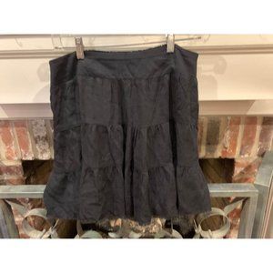 NWT Umgee short flirty skirt, black with fringe, size large (V)